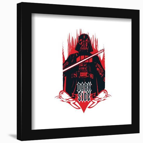 Gallery Pops Star Wars - Dark Side Darth Vader Duotone Badge Wall Art-Trends International-Framed Gallery Pops