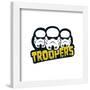 Gallery Pops Star Wars - Dark Side Distressed Stormtrooper Logo Wall Art-Trends International-Framed Gallery Pops