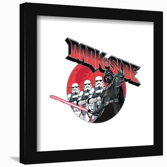 Gallery Pops Star Wars - Dark Side Force Choke Badge Wall Art-Trends International-Framed Gallery Pops