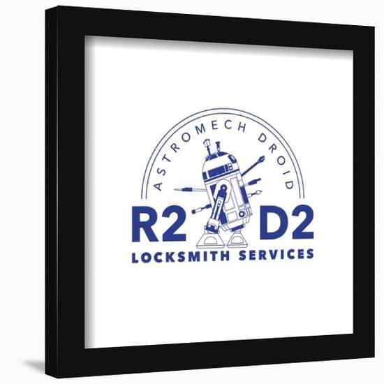 Gallery Pops Star Wars - Humor R2-D2 Locksmith Services Wall Art-Trends International-Framed Gallery Pops