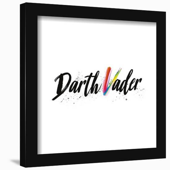 Gallery Pops Star Wars: Obi-Wan Kenobi - Darth Vader Brush Text Wall Art-Trends International-Framed Gallery Pops