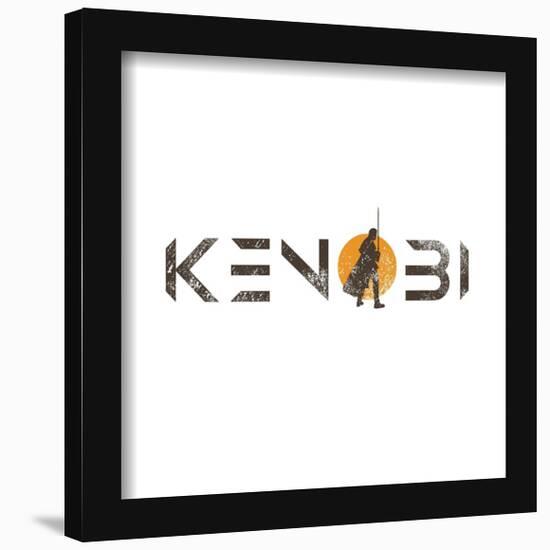 Gallery Pops Star Wars: Obi-Wan Kenobi - Kenobi Distressed Text Wall Art-Trends International-Framed Gallery Pops