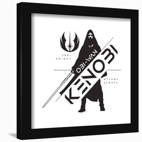 Gallery Pops Star Wars: Obi-Wan Kenobi - Obi-Wan Kenobi Badge Wall Art-Trends International-Framed Gallery Pops