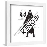 Gallery Pops Star Wars: Obi-Wan Kenobi - Obi-Wan Kenobi Badge Wall Art-Trends International-Framed Gallery Pops