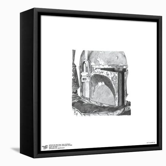 Gallery Pops Star Wars: Saga - Boba Fett Sketch Wall Art-Trends International-Framed Stretched Canvas