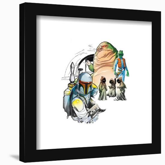 Gallery Pops Star Wars: Saga - Bounty Hunter Character Collage Wall Art-Trends International-Framed Gallery Pops