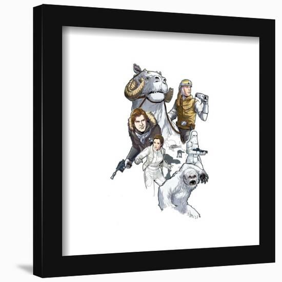 Gallery Pops Star Wars: Saga - Empire Strikes Back Character Collage Wall Art-Trends International-Framed Gallery Pops