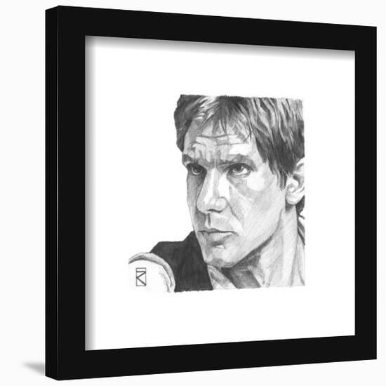 Gallery Pops Star Wars: Saga - Han Solo Sketch Wall Art-Trends International-Framed Gallery Pops