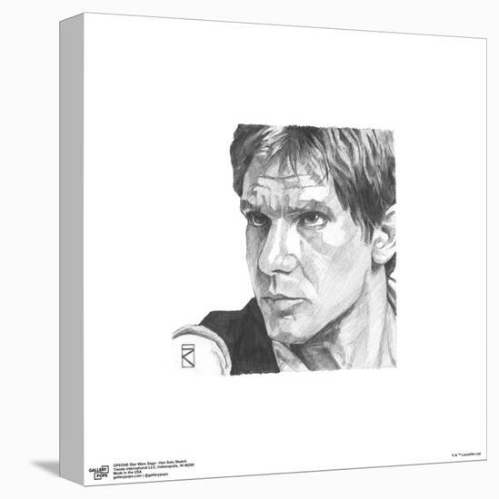 Gallery Pops Star Wars: Saga - Han Solo Sketch Wall Art-Trends International-Stretched Canvas