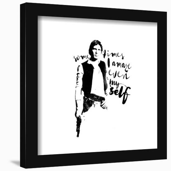 Gallery Pops Star Wars: Saga - Han Solo Sometimes I Amaze Even Myself Wall Art-Trends International-Framed Gallery Pops