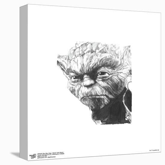 Gallery Pops Star Wars: Saga - Master Yoda Sketch Wall Art-Trends International-Stretched Canvas