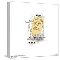 Gallery Pops Star Wars: Saga - Mid-Century Modern Chewbacca Wall Art-Trends International-Stretched Canvas