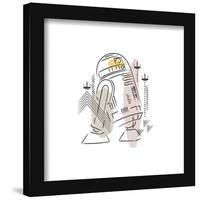 Gallery Pops Star Wars: Saga - Mid-Century Modern R2-D2 Wall Art-Trends International-Framed Gallery Pops