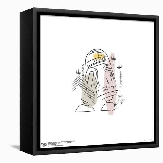 Gallery Pops Star Wars: Saga - Mid-Century Modern R2-D2 Wall Art-Trends International-Framed Stretched Canvas