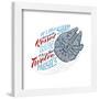 Gallery Pops Star Wars: Saga - Millenium Falcon Parsecs Wall Art-Trends International-Framed Gallery Pops