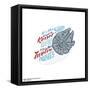 Gallery Pops Star Wars: Saga - Millenium Falcon Parsecs Wall Art-Trends International-Framed Stretched Canvas