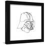 Gallery Pops Star Wars: Saga - Monochrome Darth Vader Helmet Wall Art-Trends International-Framed Gallery Pops