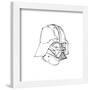 Gallery Pops Star Wars: Saga - Monochrome Darth Vader Helmet Wall Art-Trends International-Framed Gallery Pops