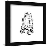 Gallery Pops Star Wars: Saga - Monochrome R2-D2 Wall Art-Trends International-Framed Gallery Pops