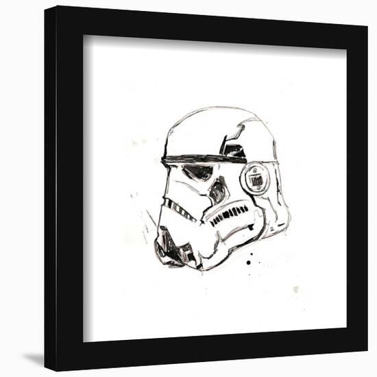 Gallery Pops Star Wars: Saga - Monochrome Stormtrooper Helmet Wall Art-Trends International-Framed Gallery Pops