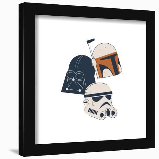 Gallery Pops Star Wars: Saga - Neutral Abstract Helmets Wall Art-Trends International-Framed Gallery Pops