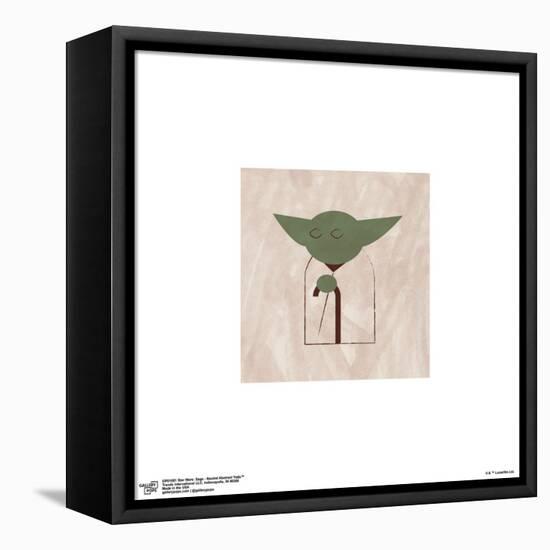 Gallery Pops Star Wars: Saga - Neutral Abstract Yoda Wall Art-Trends International-Framed Stretched Canvas