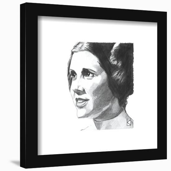 Gallery Pops Star Wars: Saga - Princess Leia Sketch Wall Art-Trends International-Framed Gallery Pops