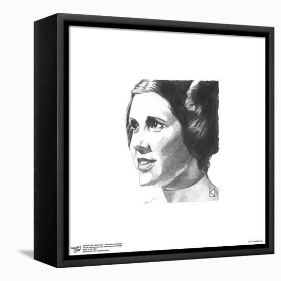 Gallery Pops Star Wars: Saga - Princess Leia Sketch Wall Art-Trends International-Framed Stretched Canvas