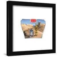 Gallery Pops Star Wars: Saga - Return of the Jedi C-3PO and R2-D2 Wall Art-Trends International-Framed Gallery Pops