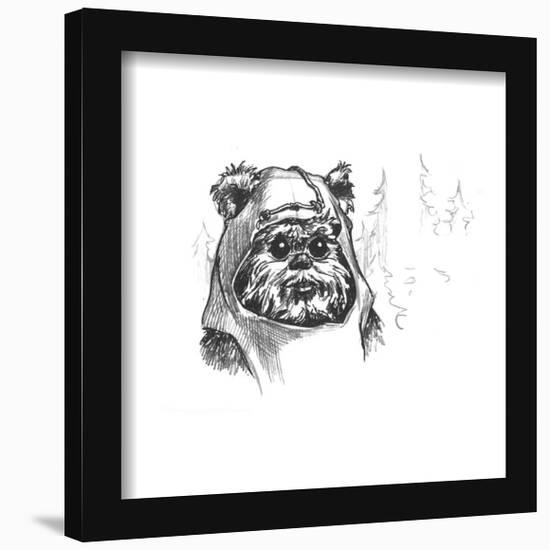 Gallery Pops Star Wars: Saga - Return of the Jedi Ewok Sketch Wall Art-Trends International-Framed Gallery Pops