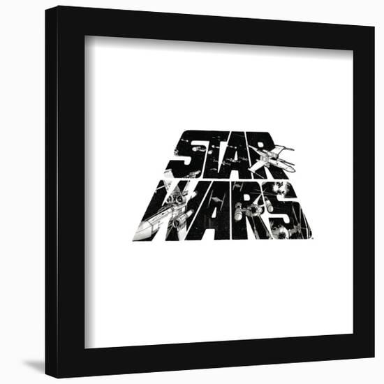 Gallery Pops Star Wars: Saga - Starfighter Collage Logo Wall Art-Trends International-Framed Gallery Pops