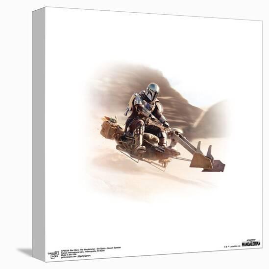 Gallery Pops Star Wars: The Mandalorian - Din Djarin - Desert Speeder Wall Art-Trends International-Stretched Canvas