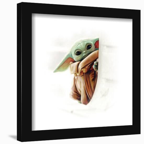 Gallery Pops Star Wars: The Mandalorian - Grogu - Peeking Around Wall Art-Trends International-Framed Gallery Pops