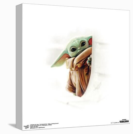 Gallery Pops Star Wars: The Mandalorian - Grogu - Peeking Around Wall Art-Trends International-Stretched Canvas