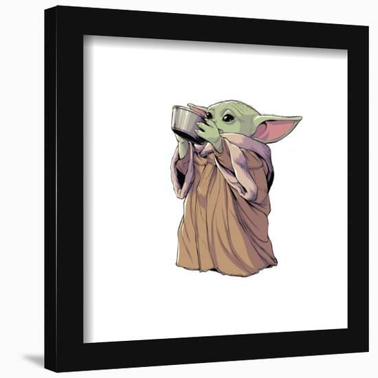 Gallery Pops Star Wars: The Mandalorian - Grogu - Soup Bowl Wall Art-Trends International-Framed Gallery Pops