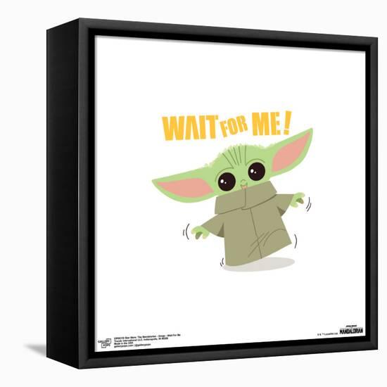 Gallery Pops Star Wars: The Mandalorian - Grogu - Wait For Me Wall Art-Trends International-Framed Stretched Canvas