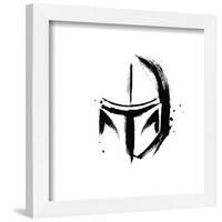 Gallery Pops Star Wars: The Mandalorian - Grunge - Mando Helmet Wall Art-Trends International-Framed Gallery Pops