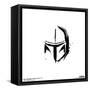 Gallery Pops Star Wars: The Mandalorian - Grunge - Mando Helmet Wall Art-Trends International-Framed Stretched Canvas