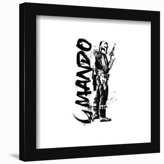 Gallery Pops Star Wars: The Mandalorian - Grunge - Mando Wall Art-Trends International-Framed Gallery Pops