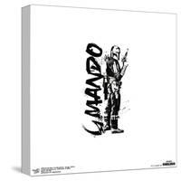 Gallery Pops Star Wars: The Mandalorian - Grunge - Mando Wall Art-Trends International-Stretched Canvas