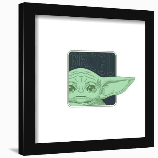 Gallery Pops Star Wars: The Mandalorian Season 3 - Grogu Mono-Line Wall Art-Trends International-Framed Gallery Pops