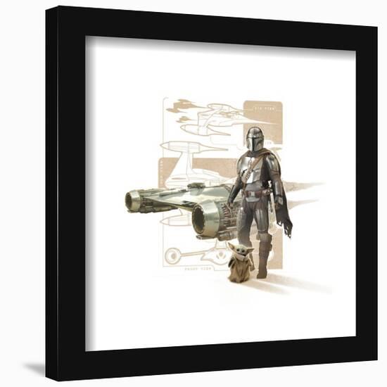 Gallery Pops Star Wars: The Mandalorian Season 3 Season 3 - Starfighter Wall Art-Trends International-Framed Gallery Pops