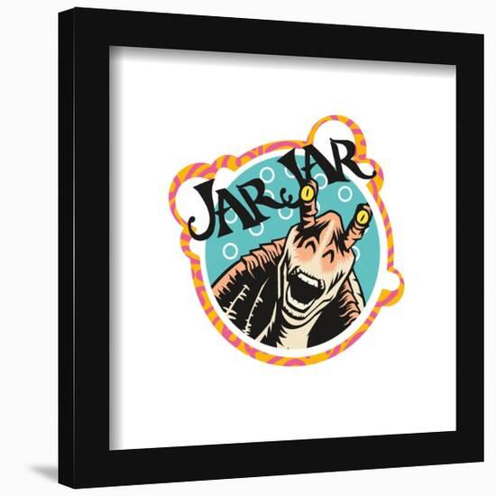 Gallery Pops Star Wars: The Phantom Menace - Jar Jar Binks Badge Wall Art-Trends International-Framed Gallery Pops