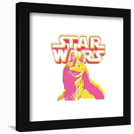 Gallery Pops Star Wars: The Phantom Menace - Jar Jar Binks Logo Wall Art-Trends International-Framed Gallery Pops