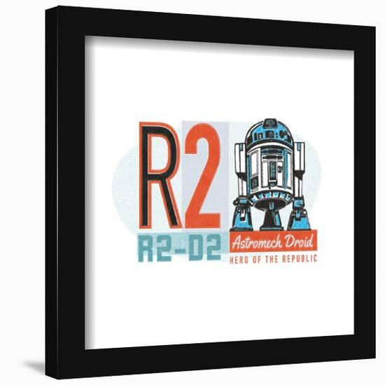 Gallery Pops Star Wars - Vintage Comic Astromech Droid R2-D2 Wall Art-Trends International-Framed Gallery Pops