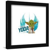Gallery Pops Star Wars: Young Jedi Adventures - Master Yoda Badge Wall Art-Trends International-Framed Gallery Pops