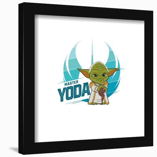 Gallery Pops Star Wars: Young Jedi Adventures - Master Yoda Badge Wall Art-Trends International-Framed Gallery Pops