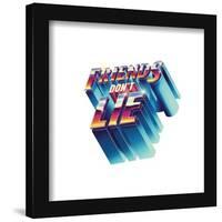 Gallery Pops Stranger Things 4 - Friends Don't Lie 80s RetroText Wall Art-Trends International-Framed Gallery Pops