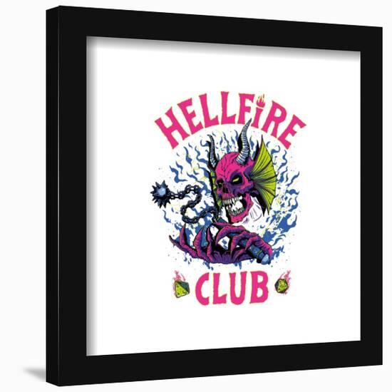 Gallery Pops Stranger Things 4 - Neon Chills Hellfire Club Wall Art-Trends International-Framed Gallery Pops