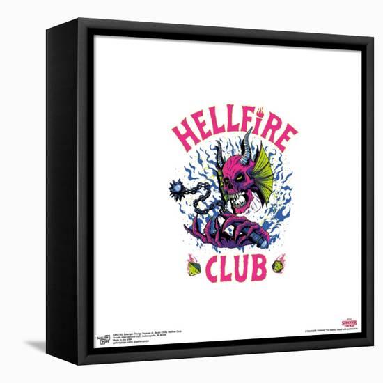 Gallery Pops Stranger Things 4 - Neon Chills Hellfire Club Wall Art-Trends International-Framed Stretched Canvas